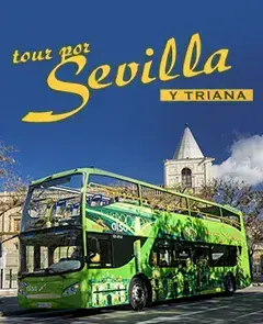 Bus touristique vert à Séville